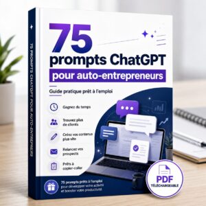 Couverture du guide 75 prompts ChatGPT pour auto-entrepreneurs
