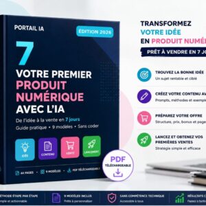 Votre premier produit numérique avec l’IA – De l’idée à la vente en 7 jours