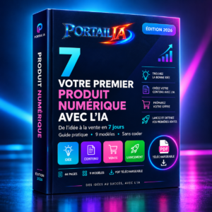 Couverture du guide Votre premier produit numérique avec l’IA, de l’idée à la vente en 7 jours